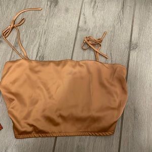 Gold crop top